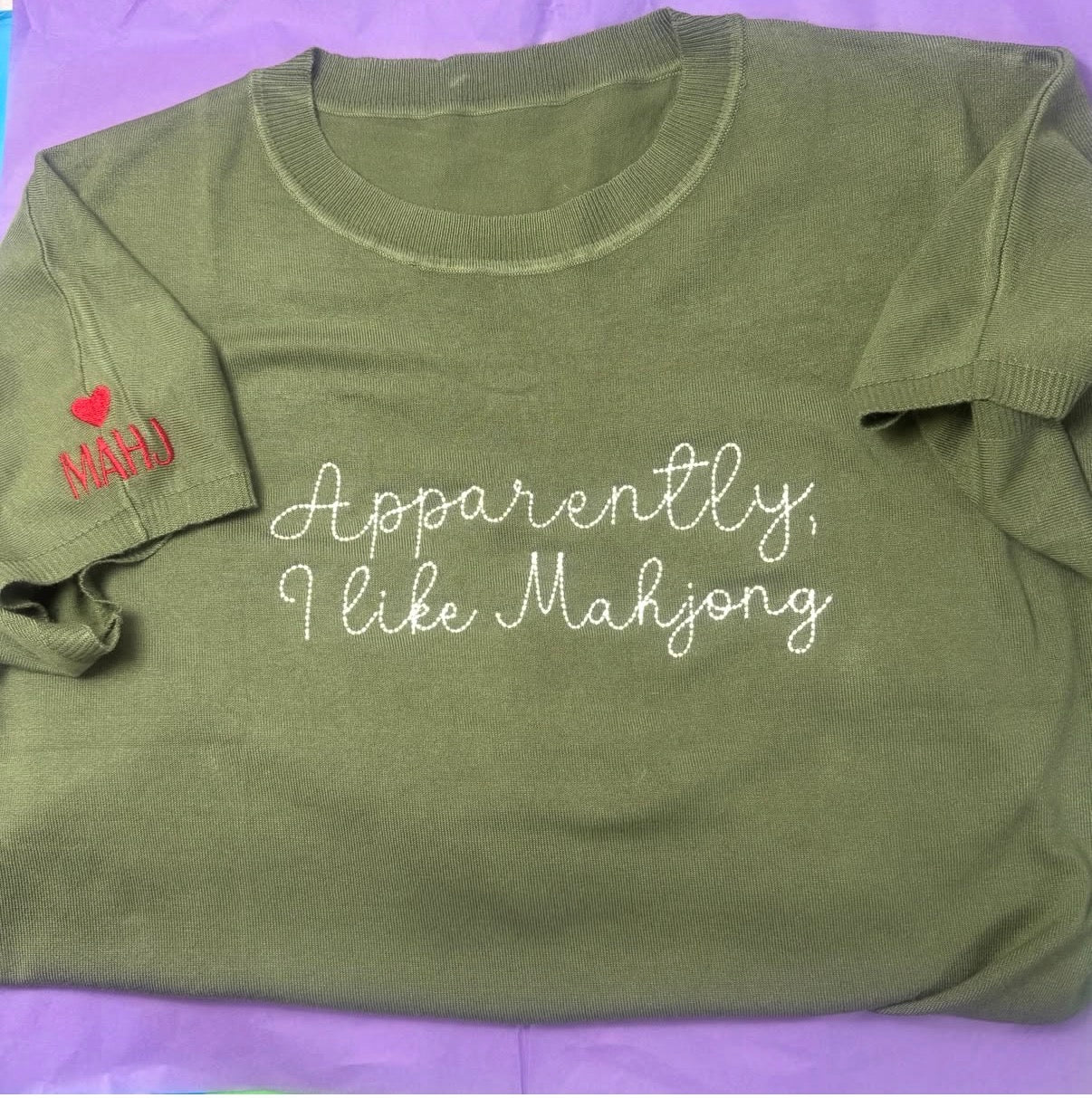 Mahjong "Apparently, I like Mahjong" Sweatshirt